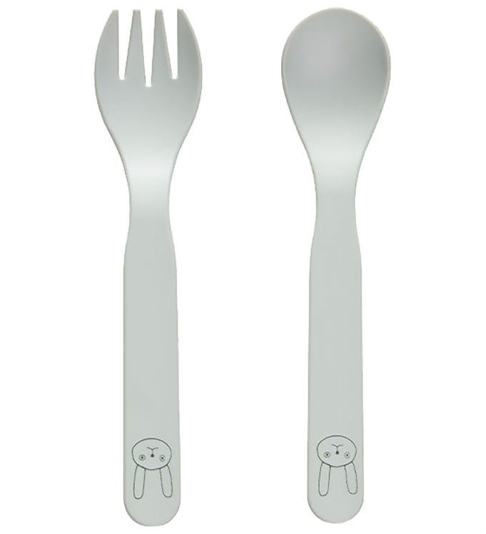 OYOY Børnebestik - Bioplast - 2 Dele - Pullo - Pale Mint