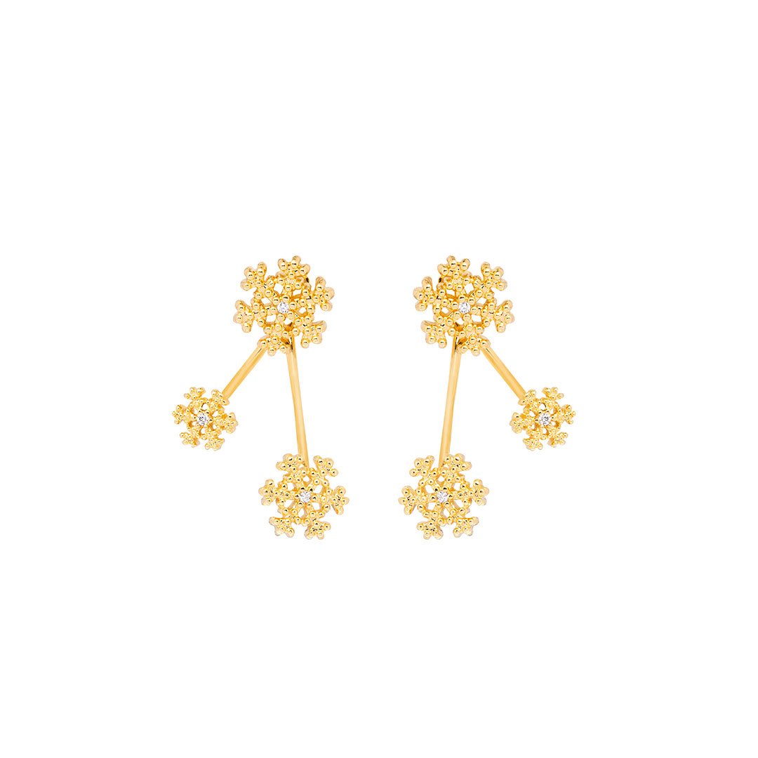 Øreringesæt - #SnowyDropps - 18 karat forgyldning med zirkoner - TILBAGE PÅ LAGER