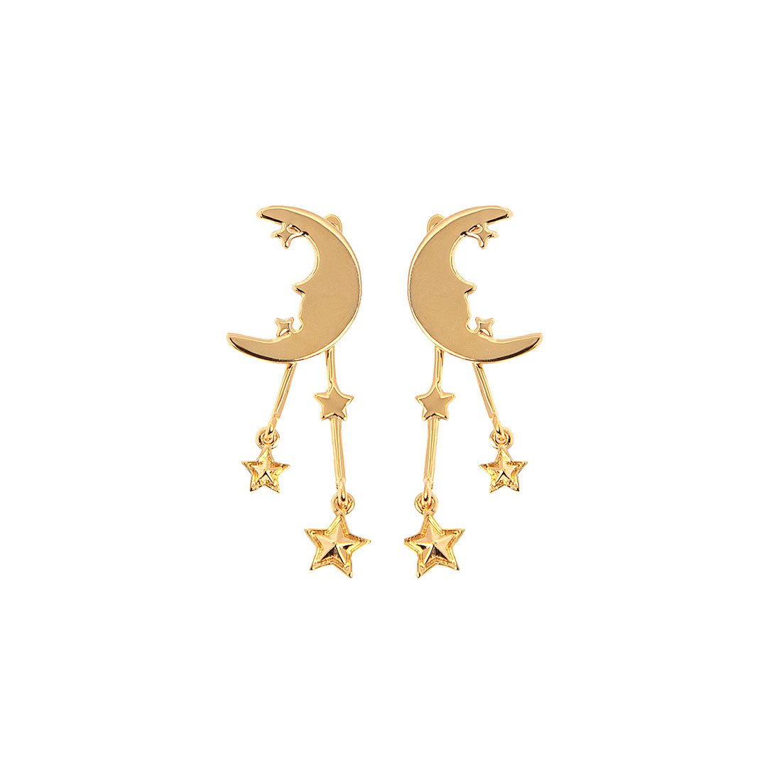 Øreringesæt - #ToTheMoonAndBack - 18 karat forgyldning - SPAR 51 KR.