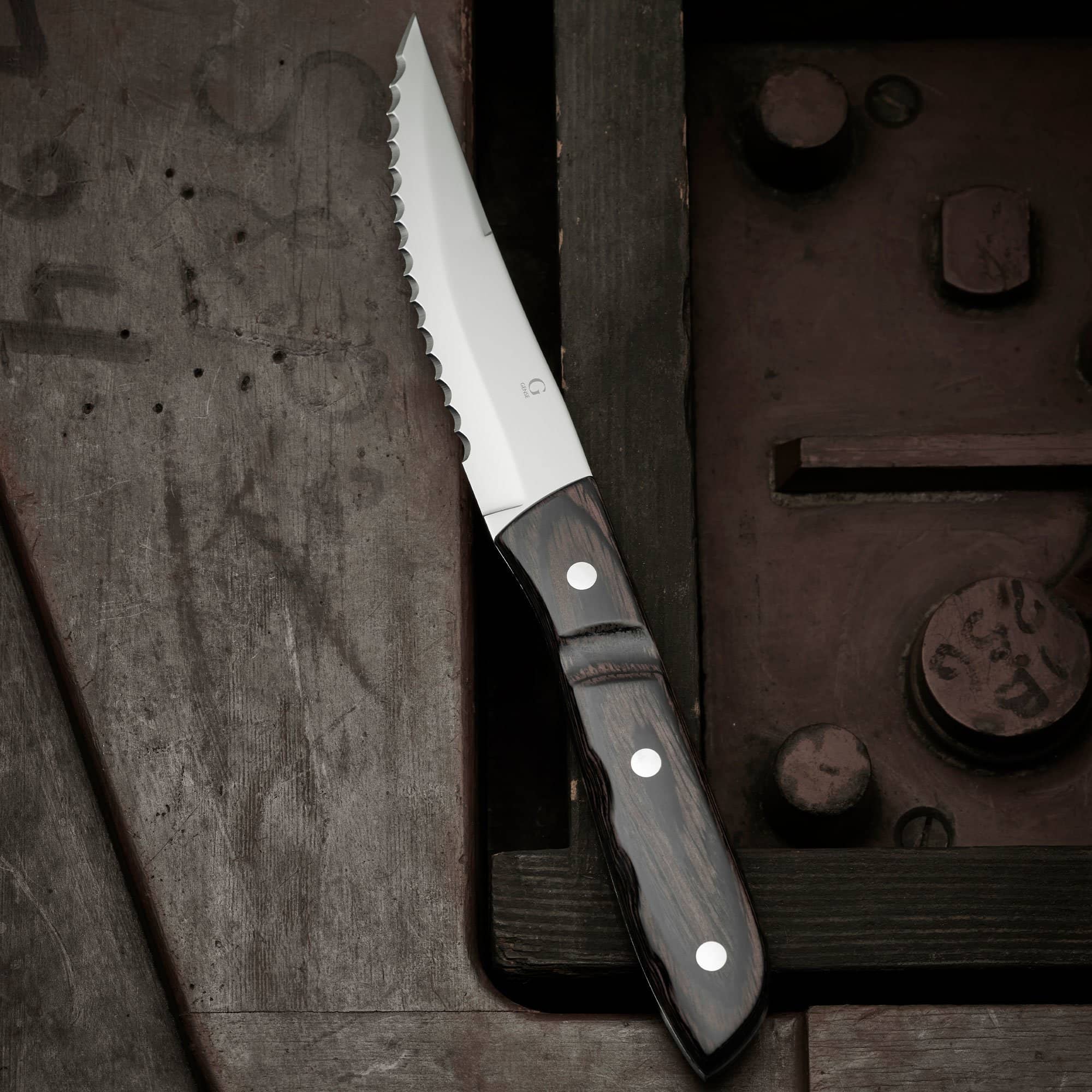 Old Farmer Classic steakkniv XL 4 dele, træ/stål