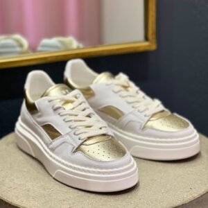 PAVEMENT, SNEAKERS BOO - WHITE/GOLD 38