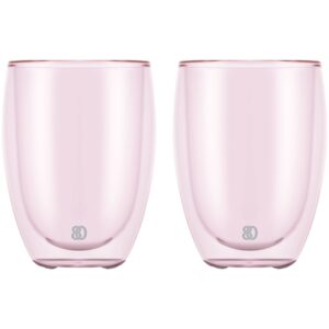 PAVINA dobbeltsidet glas 35 cl, rosa, 2 stk.
