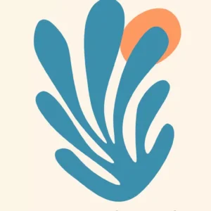 Pas De L'art Blå og Orange Plakat