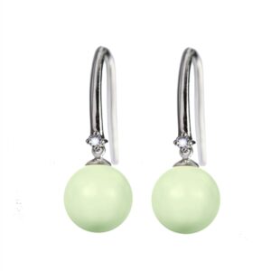 Pearlie øreringe med "Crystal Pastel Green" perle