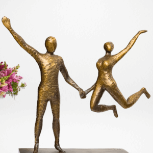 Perfect match - kærligheden løfter os - ægte bronze