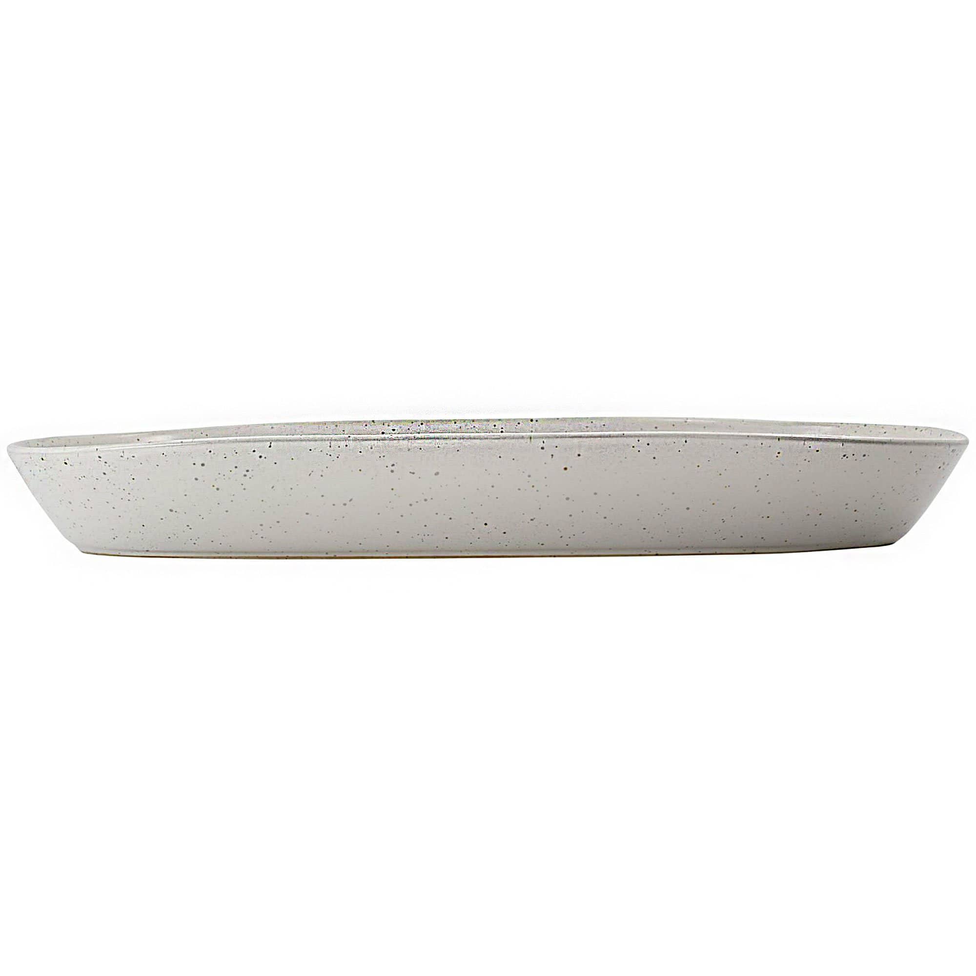 Pion serveringsfad, 38 x 19 cm, hvid/grå