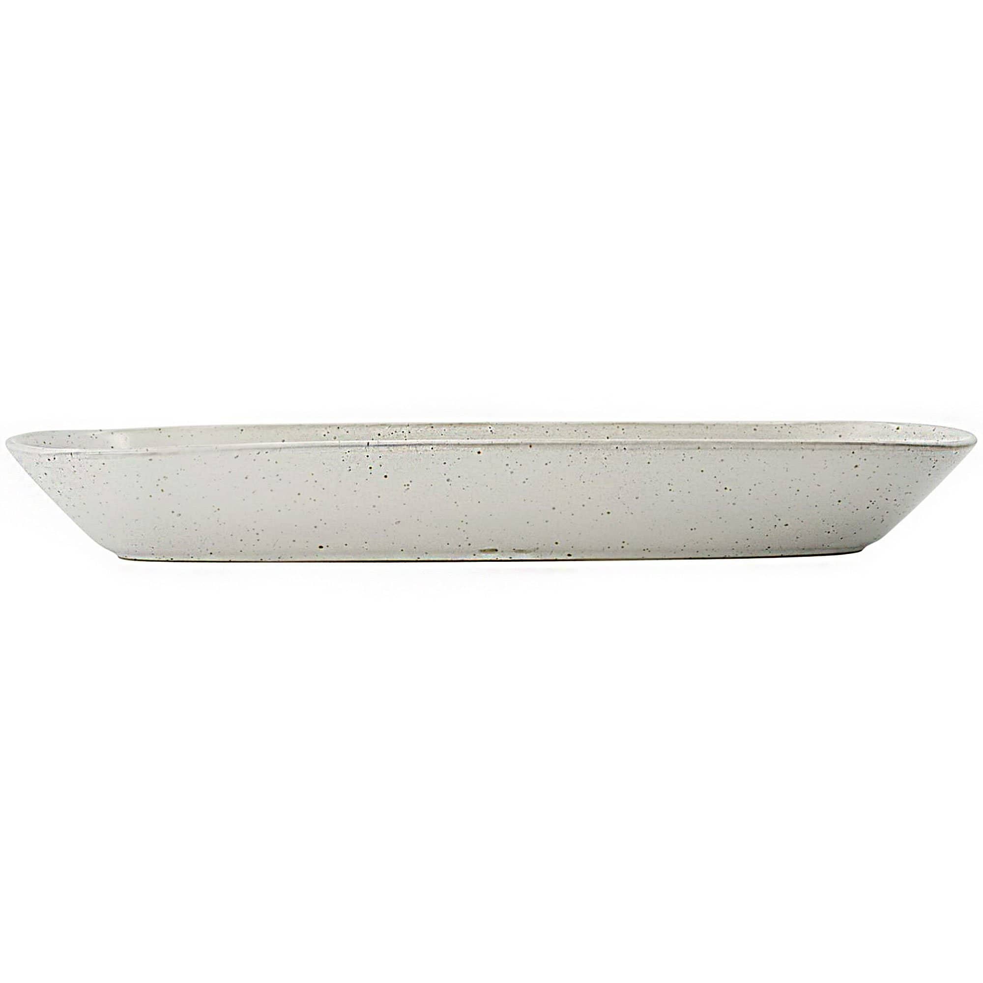 Pion serveringsfad, lille, hvid/grå