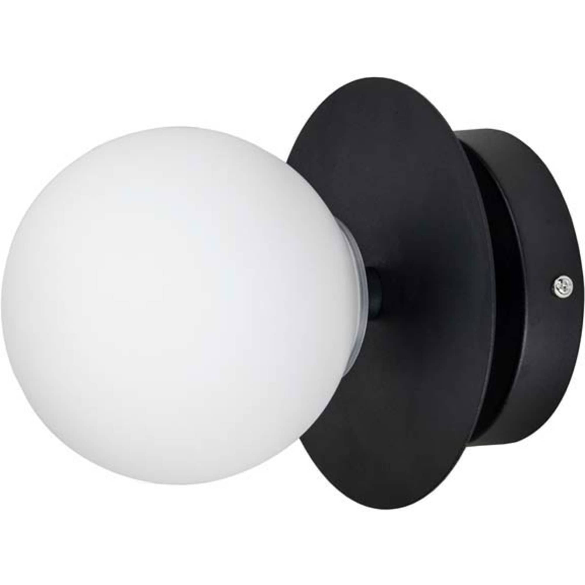 Plafond/Væg Art Deco Lampe, hvid/sort