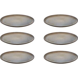 RAW desserttallerken, metallic brown, 6 stk.