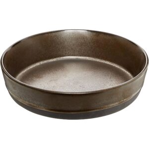 RAW dyb tallerken i stentøj 19,4 cm, metallisk brun