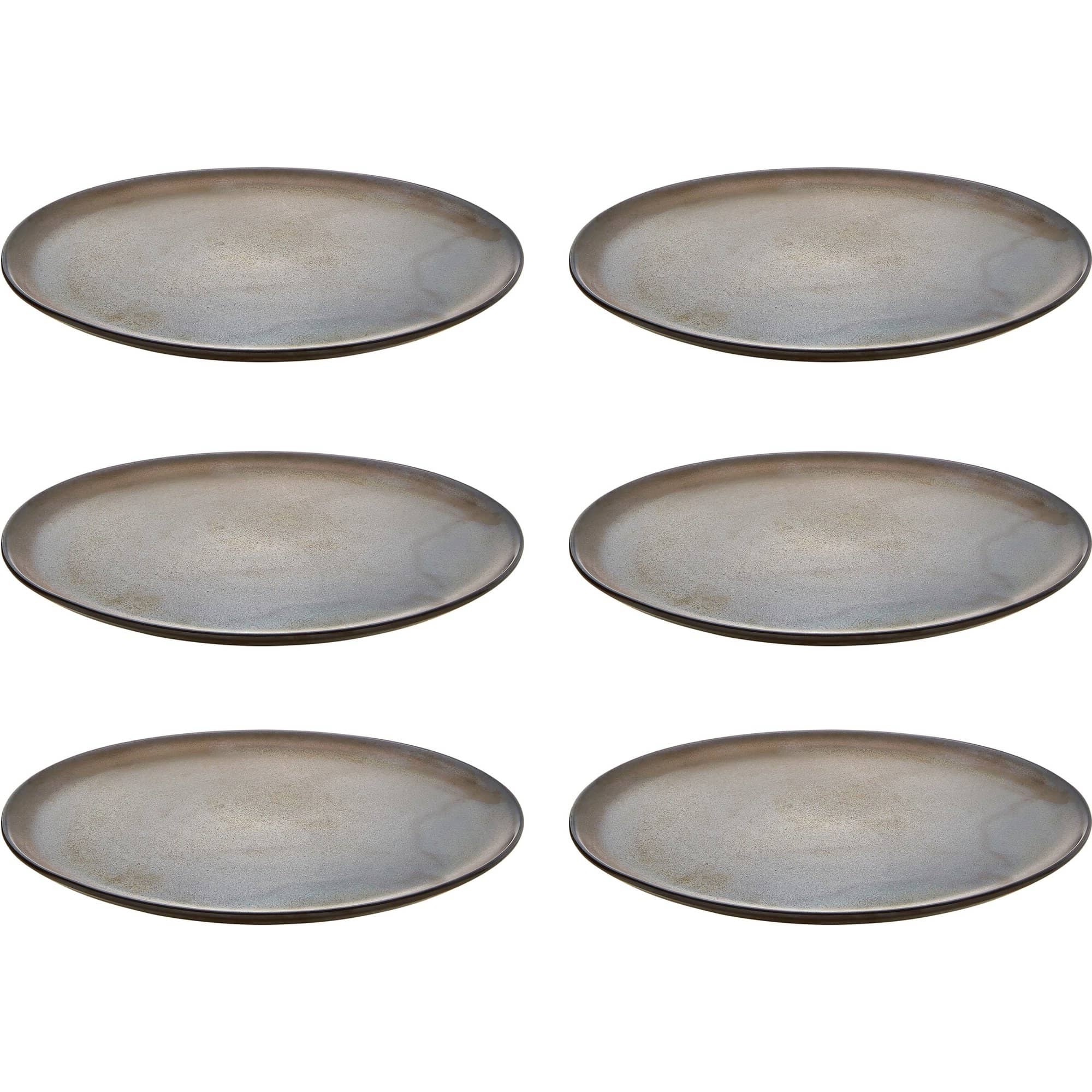 RAW frokosttallerken 23 cm, metallic brown, 6 stk.