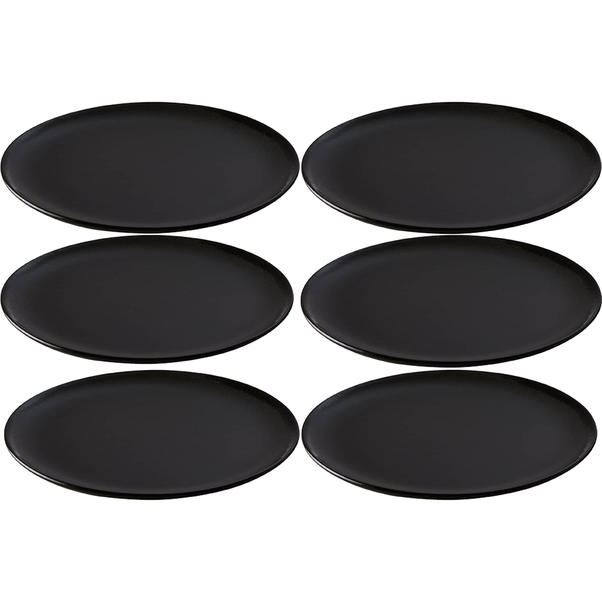 RAW frokosttallerken 23 cm, titanium black, 6 stk.