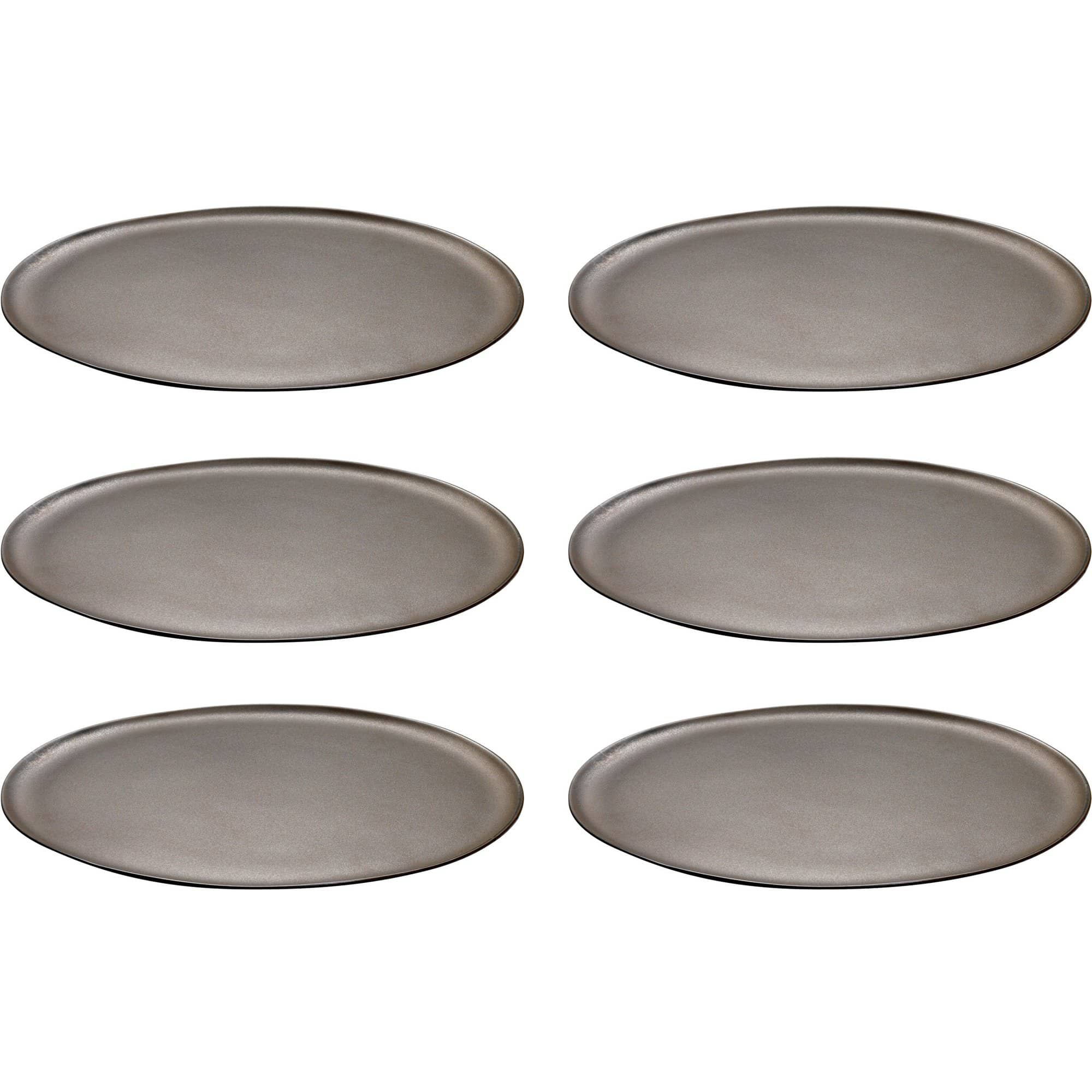 RAW middagstallerken 28 cm, metallic brown, 6 stk.