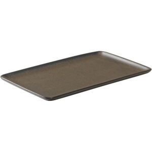 RAW rektangulær tallerken metallisk brun 23,5 cm.