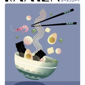 Rahmen Noodles Blå Plakat
