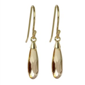 Raindrop øreringe - "Crystal Golden Shadow"/guld