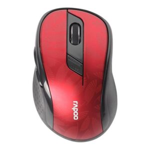 Rapoo M500 Silent - mus - 2.4 GHz, Bluetooth 4.0, Bluetooth 3.0 - mørkerød