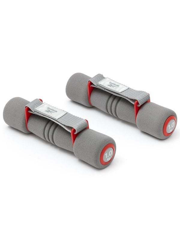 Reebok Softgrip Håndvægte - 1.0Kg Red & Grey