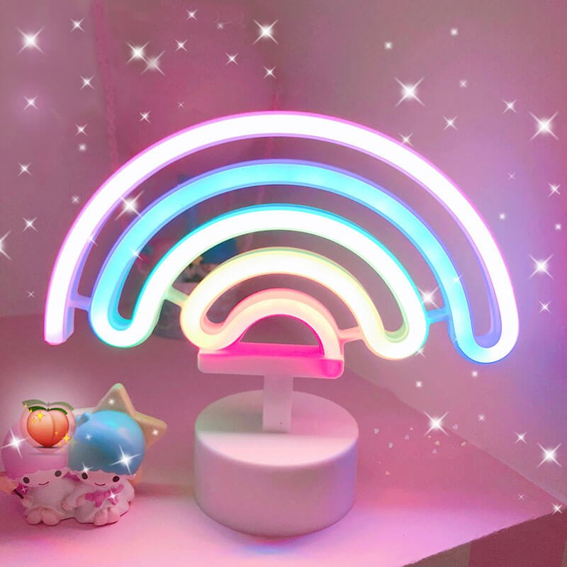 Regnbue LED neonlampe