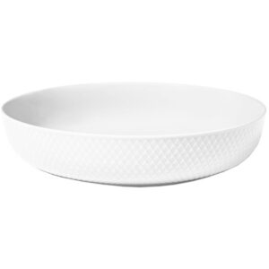 Rhombe serveringsskål 28 cm, hvid