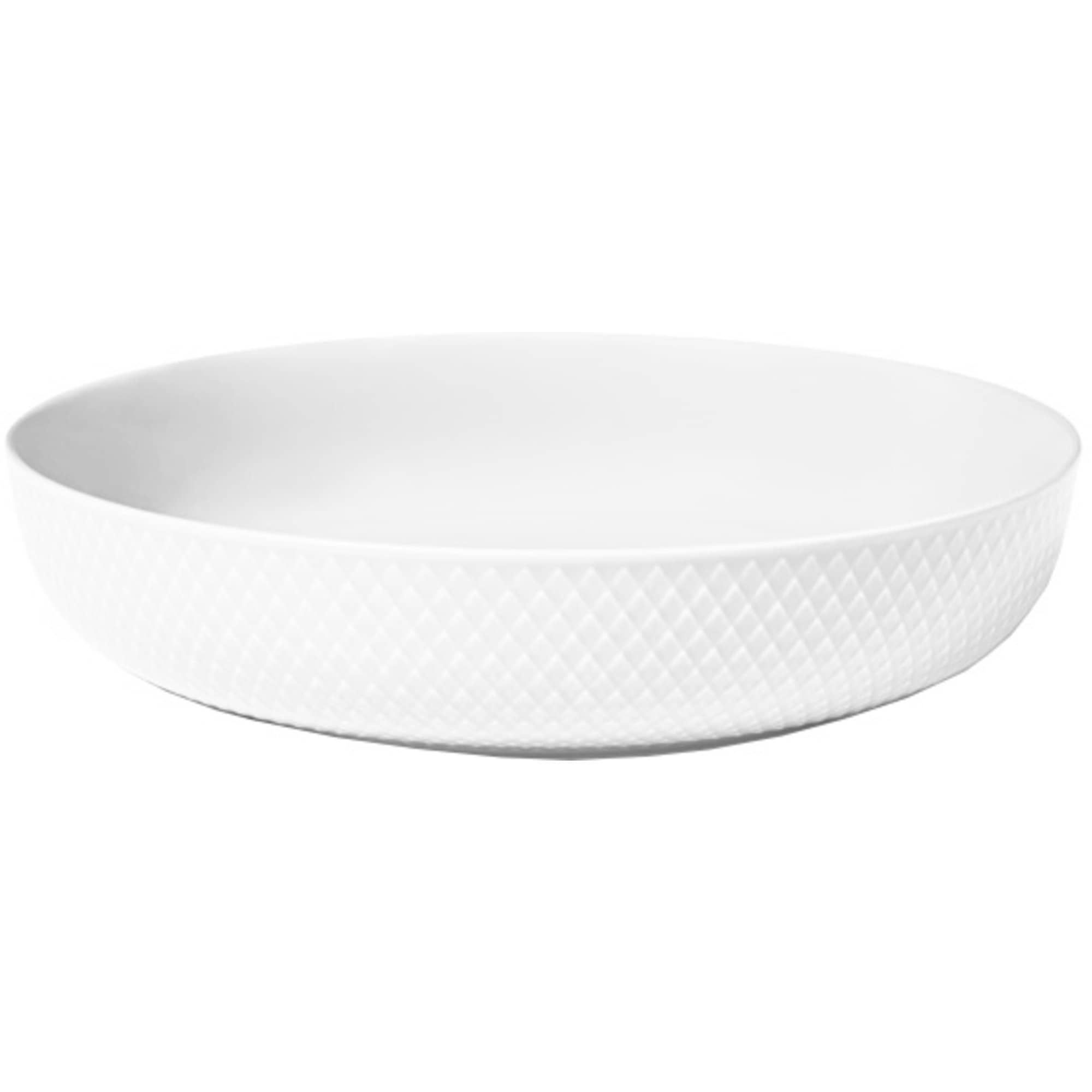 Rhombe serveringsskål 28 cm, hvid