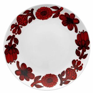 Rød Aster tallerken, 22 cm