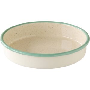 Rundt ovnfast fad 24 cm, creme lux
