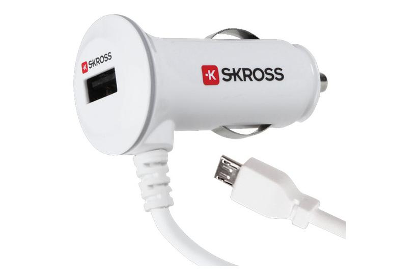 SKROSS Midget USB Car Charger PLUS bilstrømsadapter - USB, Micro-USB Type B