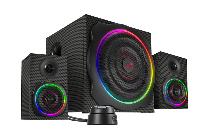 SPEEDLINK GRAVITY CARBON RGB - højttalersystem - til PC - trådløs