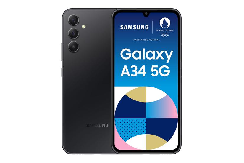 Samsung Galaxy A34 5G - fantastisk grafit - 5G smartphone - 128 GB - GSM