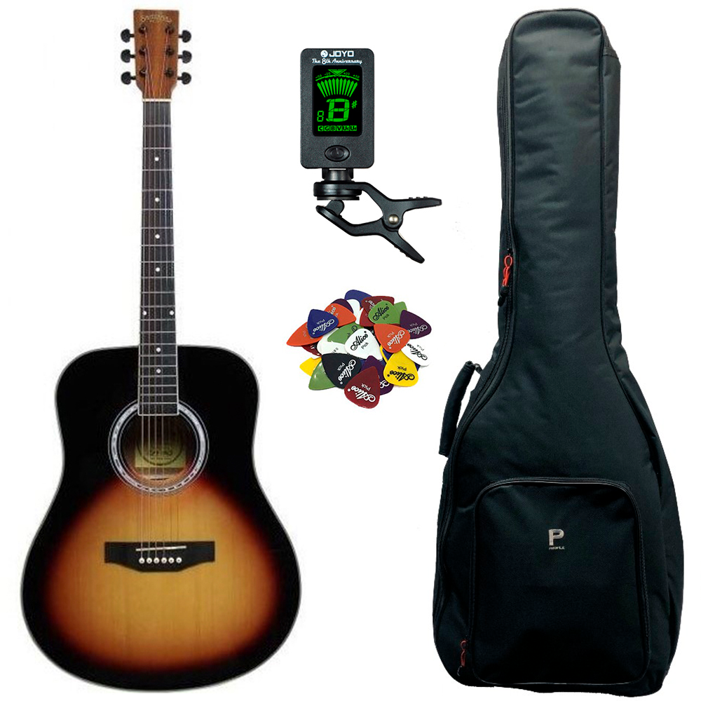 Santana LA-90-V2 - Western guitar pakke - Sunburst
