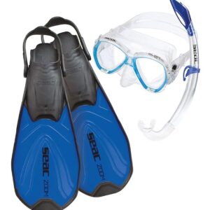 Seac Snorkelsæt m. Svømmefødder - Tris Zoom JR - Blå