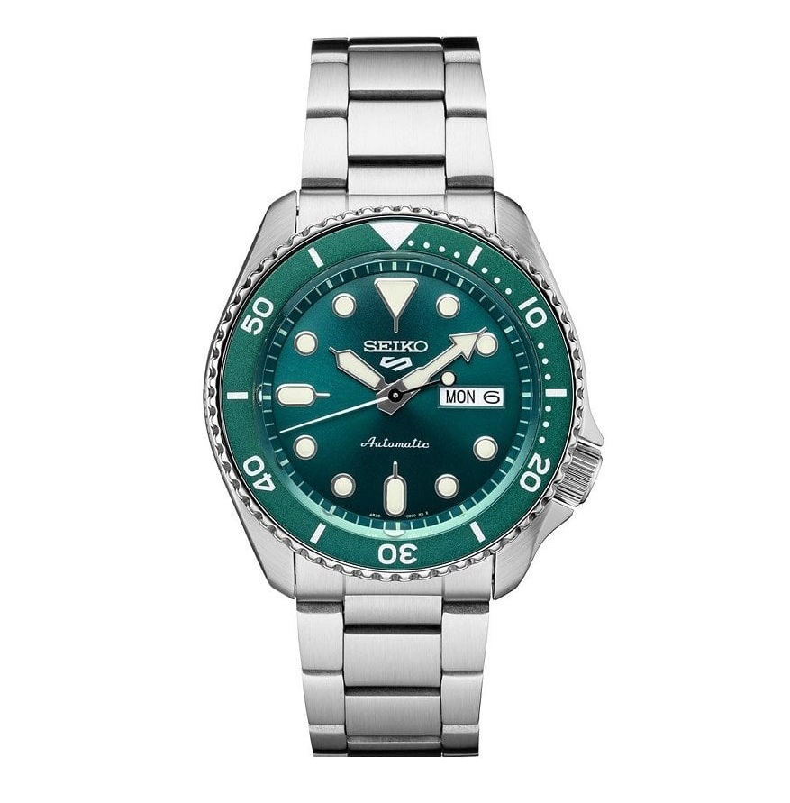 Seiko 5 Sports Automatic Green Steel Herreur