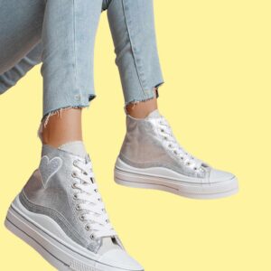 Sia High Sneakers - Silver 38