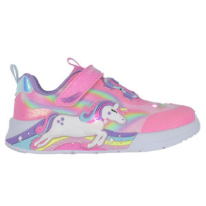 Skechers Sko m. Lys - Unicorn Chaser - Pink/Multi