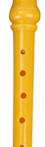 Skole blokfløjte med Tysk greb Gul
