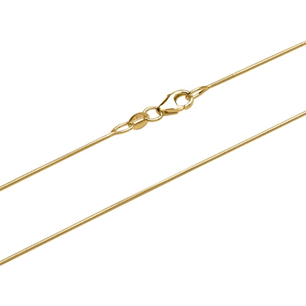 Slange halskæde i 14 kt. Guld - 0,9 mm og 38 cm.