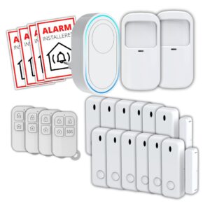Smart Home Large Alarm System med Tuya app, Wifi (100-200M2) - iHero