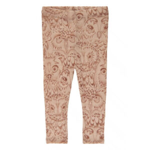 Soft Gallery - SGBaby Paula Hello Owl Wool Leggings Boy - Cuban Sand - 68/6 mdr.