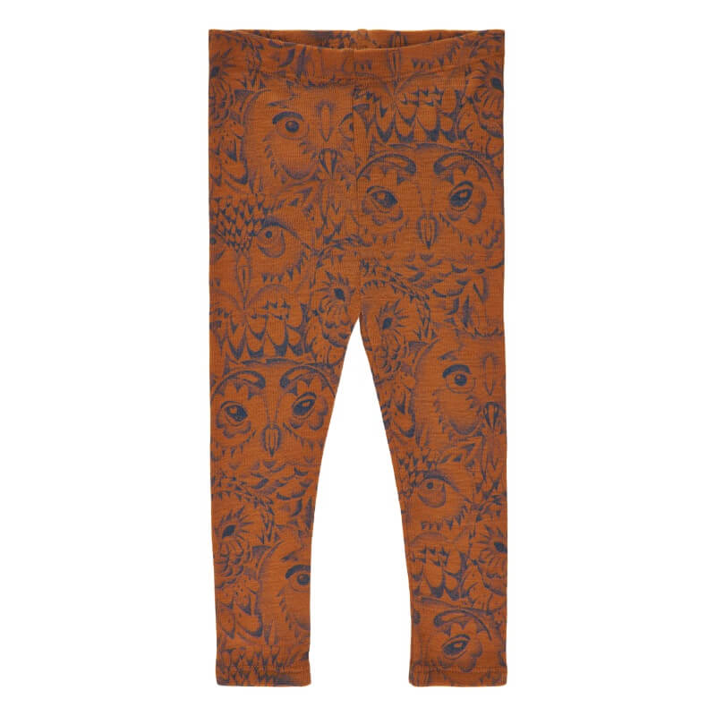 Soft Gallery - SGBaby Paula Hello Owl Wool Leggings Boy - Glazed Ginger - 68/6 mdr.