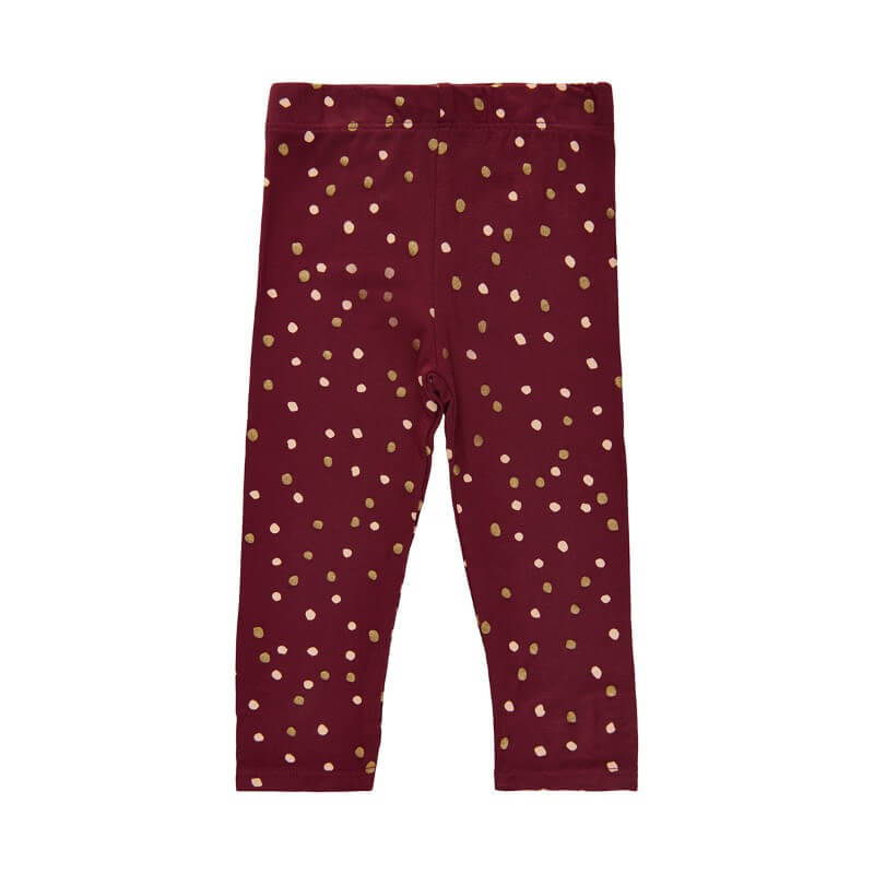 Soft Gallery - SGIleen Baby Paula Leggings X-mas - Cabernet - 68/6 mdr.