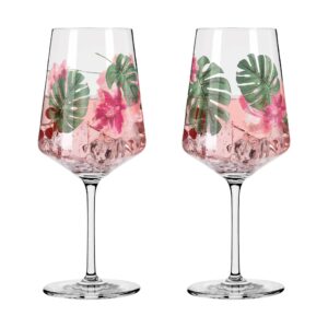 Sommersonett Monstera vinglas, 2 stk.