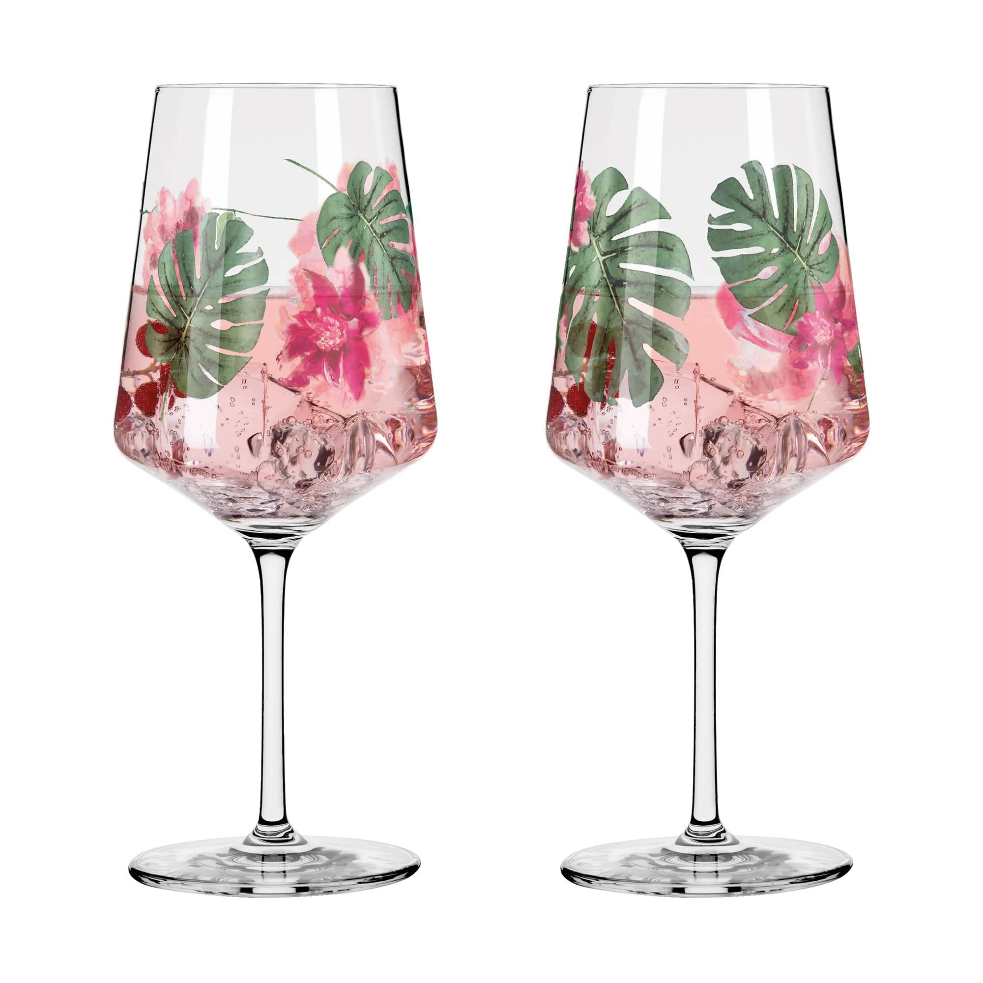 Sommersonett Monstera vinglas, 2 stk.