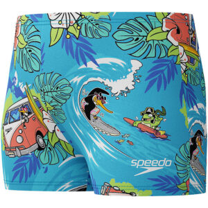 Speedo Badebukser - Learn To Swim - Blå m. Print
