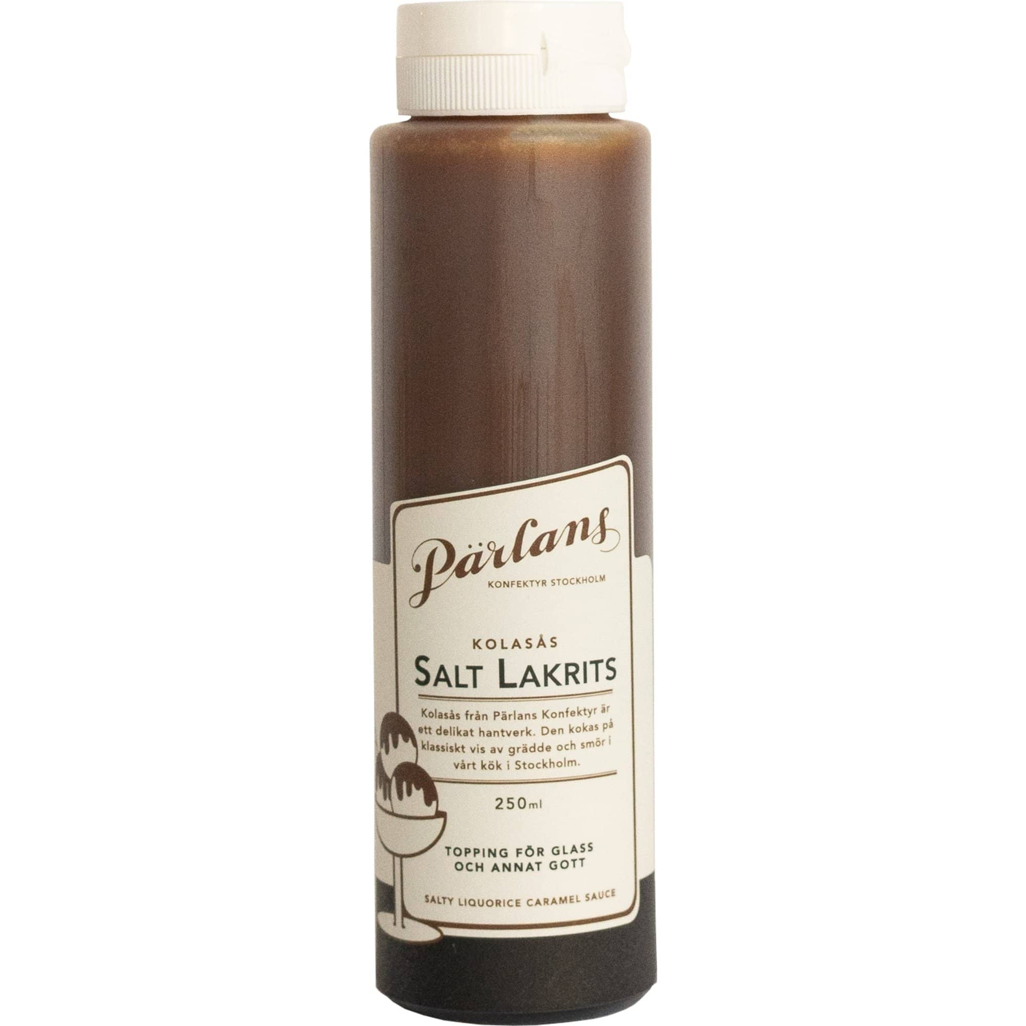 Squeeze karamelsauce, 250 ml, saltlakrids
