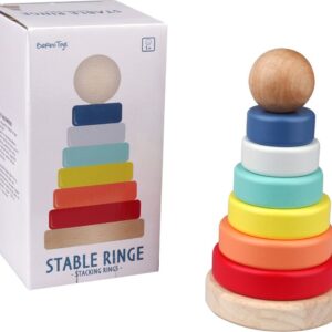 Stabeltårn Med Ringe - Træ - Barbo Wood