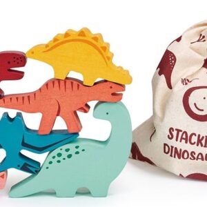 Stablelegetøj I Træ - Dinosaurer - Mentari