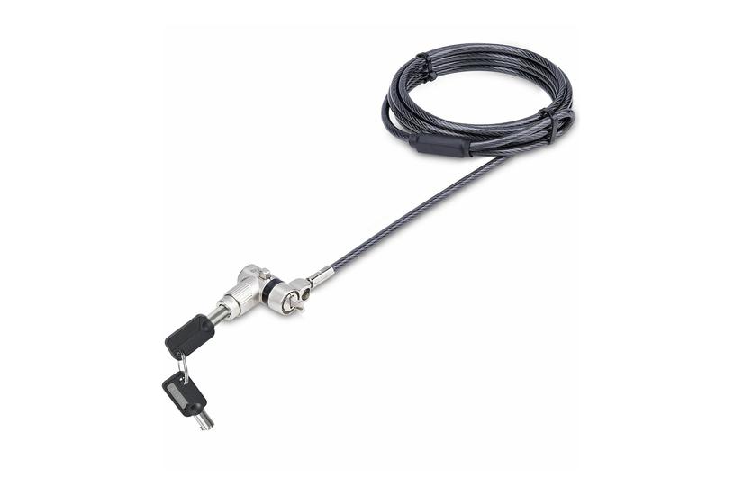 StarTech.com Universal Laptop Lock 6.6ft (2m), Security Cable For Bærbar PC Compatible With Noble Wedge®/Nano/K-Slot; Keyed Locking Cable - Anti-Theft Cut-Resistant Steel Cable (UNIVK-LAPTOP-LOCK) - sikkerhedskabelslås