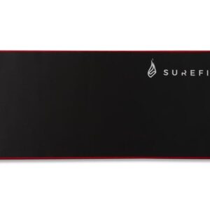 SureFire Silent Flight 680 Gaming musemåtte Sort, Rød