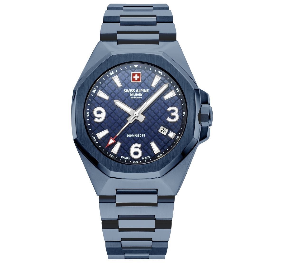 Swiss Alpine Military Typhoon Metallic Blue Herreur